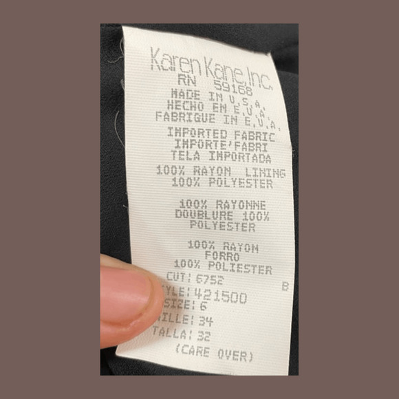 Karen Kane Floral Dress | Blue Scoop Neck | Size 6 | Vintage - Picture 5 of 9